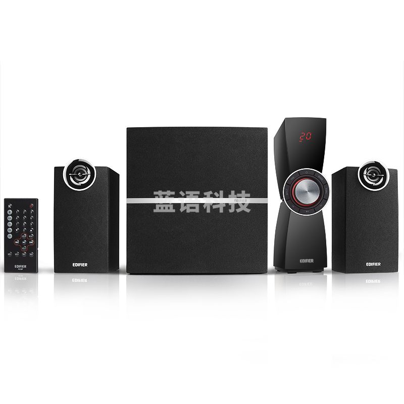 漫步者（EDIFIER）C2XB 外置功放 2.1电脑音响 蓝牙音箱 桌面音响 黑色