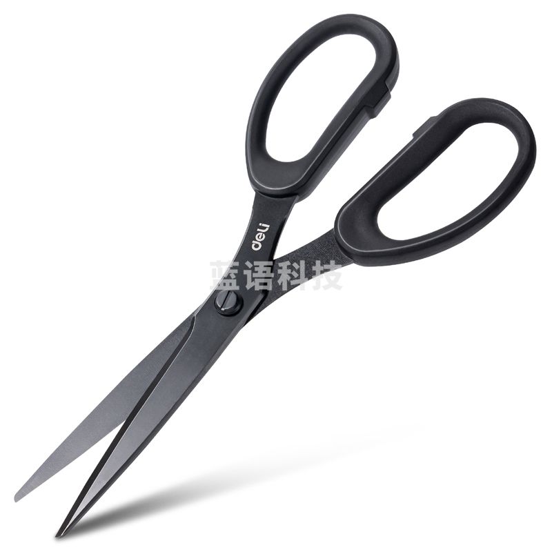得力(deli)77794人机造型剪刀 黑色防锈处理(黑)(把)