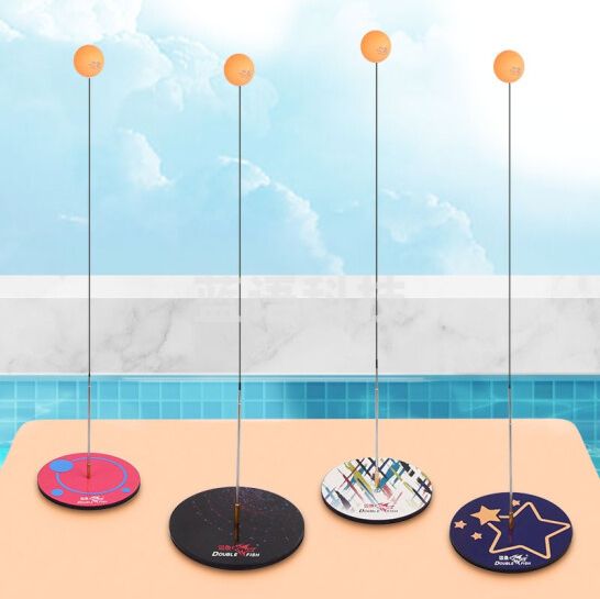 双鱼 乒乓球训练器 弹力软轴室内学校中考训练儿童成人健身训练器 黑色/白色/红色/蓝色 四色可选