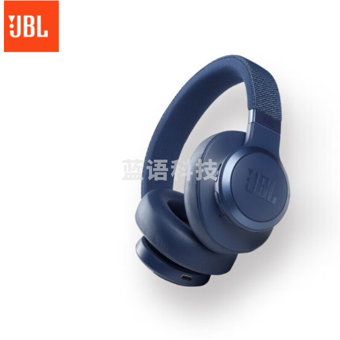 JBLLIVE 660NC头戴式无线耳机自适应主动降噪蓝牙耳机立体声通话苹果安卓手机通用 深海蓝