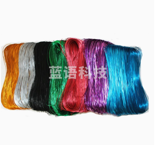 景泰蓝金丝彩沙工艺装饰画原材料玄关手绘掐丝氧化铝丝  1*0.5紫丝/斤