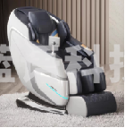 奥克斯LH17AUAZ白灰按摩椅 AI语音全身气囊脚底滚轮坐垫滚轮蓝牙音乐