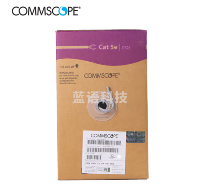 康普超五类非屏蔽网线cs24 灰色网线现货 灰色 305