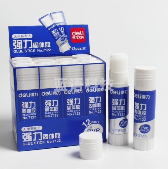 得力 7122 强力固体胶 21g/支 白色(12支一盒装)