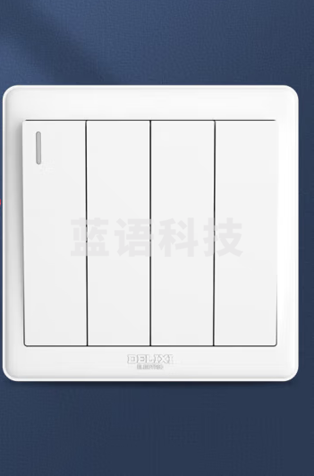 德力西(DELIXI)开关插座面板 CD815系列 四联四开单控开关 QSE864K1
