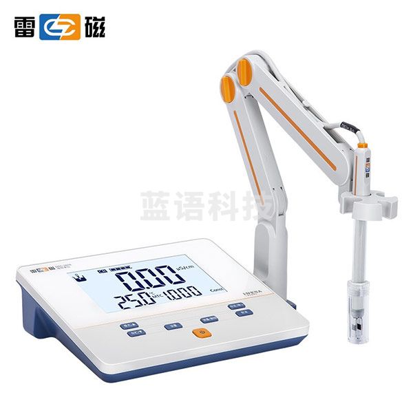 雷磁 手动自动温补台式电导率仪实验室电导率测试 便携式电导率测试仪 DDS-307A