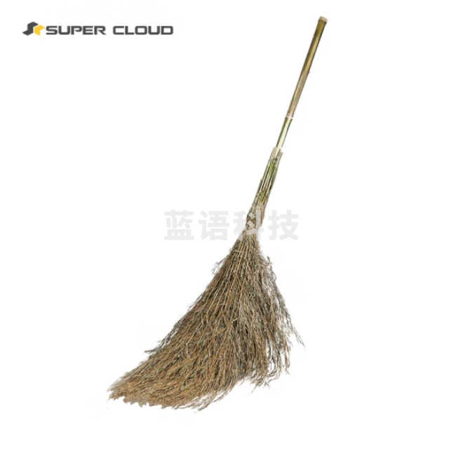Supercloud 大扫把竹环卫马路物业柏油道路地面清扫清洁大号笤帚扫帚 竹杆4斤款
