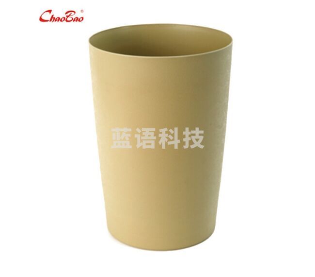 超宝 B-235阻燃圆形花纹垃圾桶 灰