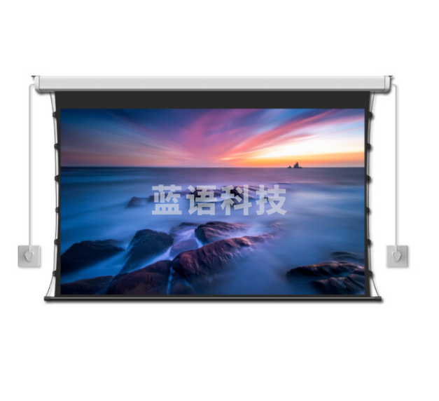 红叶 100英寸 16:9 电动投影幕布 玻珠幕 白幕