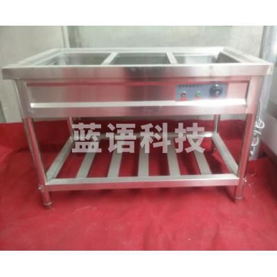 御丰YF-1200-800F不锈钢商用售饭台三格电热保温汤池快餐车售饭车外卖车送饭车