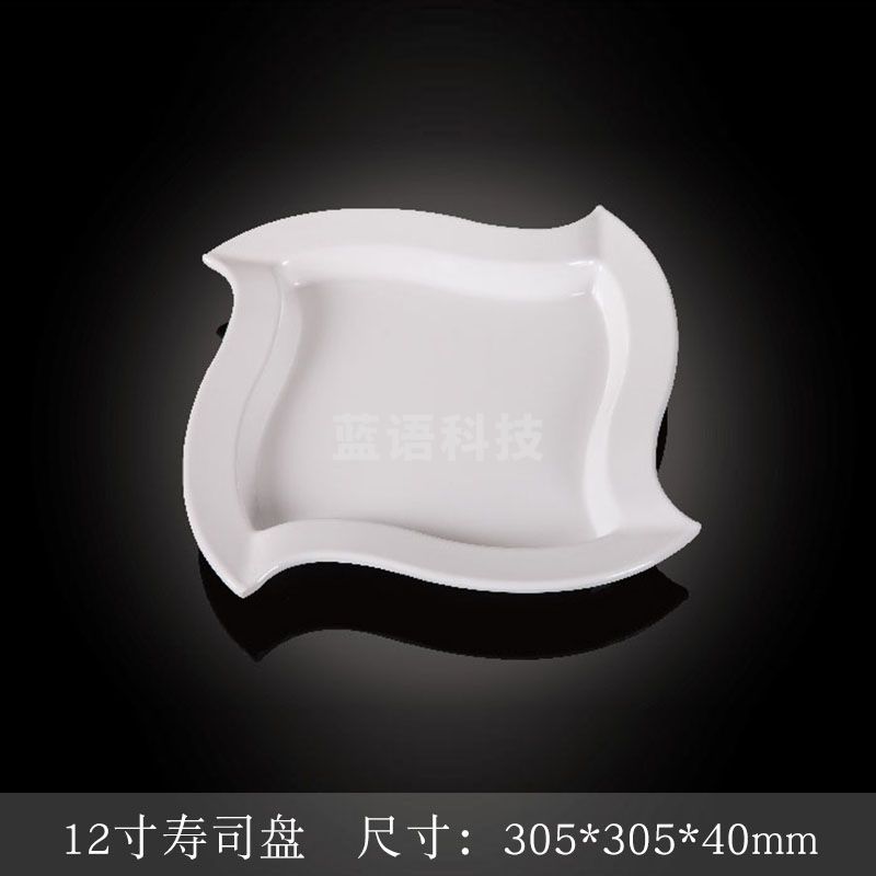 台顺密胺餐具7127 12寸寿司盘5个起售