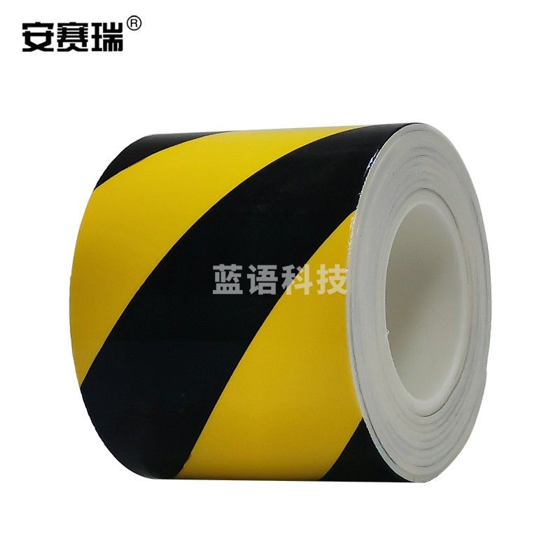 安赛瑞12067防撞缓冲警示胶带缓冲防撞胶带卷黄黑（卷） 12cm*3m