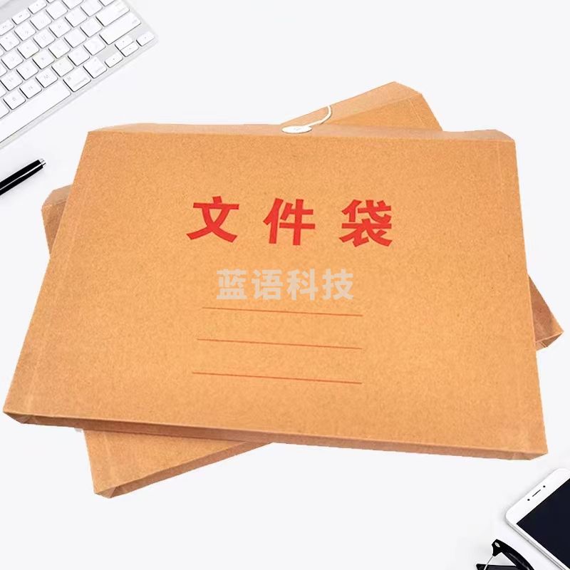 横式牛皮纸文件袋档案袋投标合同文件资料袋 10只装200G