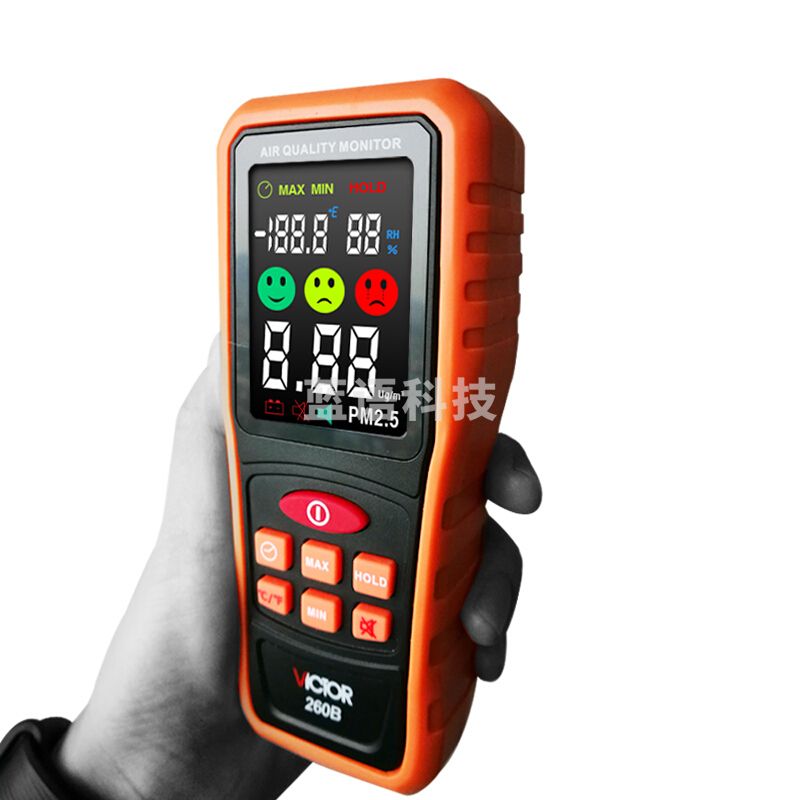 实验教学仪器器材胜利仪器(VICTOR)VC260B雾霾检测仪温湿度检测仪PM2.5空气仪1000ug/m3 其他专用仪表