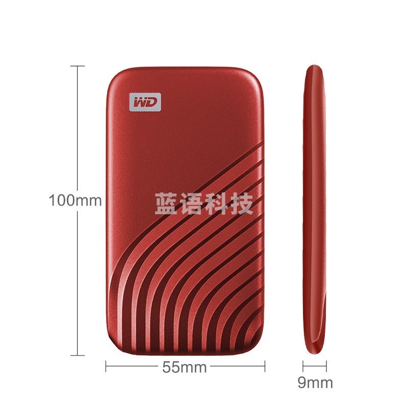 西部数据（WD）WDBAGF0010BRD-CESN 移动硬盘 1TB Type-C 星火红