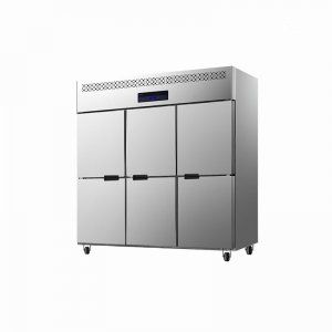 喜莱盛 XLS-6D 六门冷柜不锈钢立式冷藏冷冻双温保鲜柜展示柜饭店酒店厨房设备