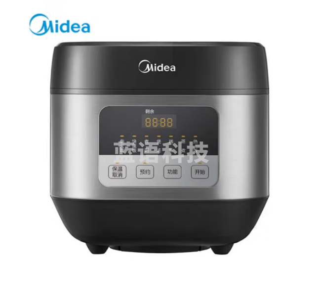 美的TQ451 智能电饭煲4L柴火饭 预约金属拉丝机身匠铜聚能釜