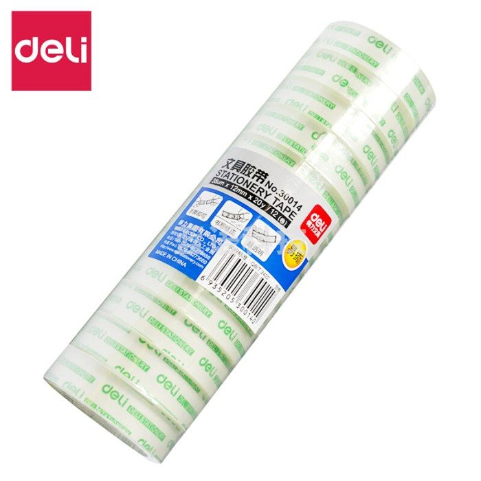 得力 30014 文具胶带 12mm*20y 透明色