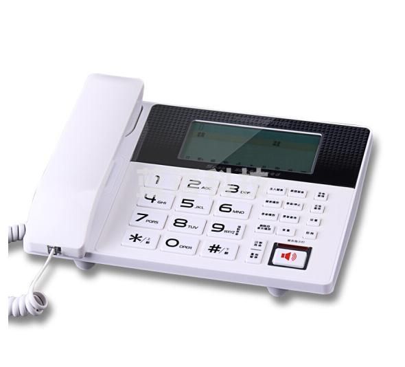 中诺 S035 智能录音电话机 固定座机大容量语音留言 白色
