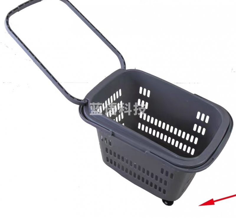 购物篮拉杆塑料购物篮子筐子手提篮买菜购物筐超市购物车