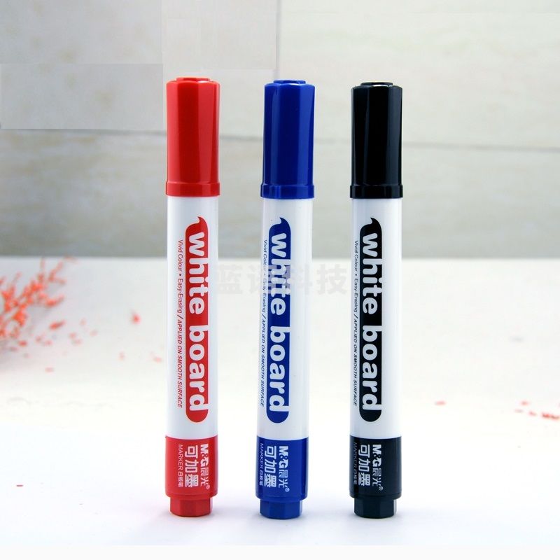晨光(M&G)白板笔 水性可擦白板笔 AWM26301 白板书写笔 可加墨白板笔单头 红、黑色可选 1支装