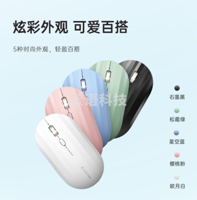 科大讯飞无线蓝牙鼠标M110 办公鼠标 无线外设 轻薄便携 多彩小巧 轻音按键 智能语音输入打字翻译 石墨黑