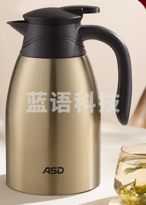 爱仕达  304食品级不锈钢家用办公大容量真空保温瓶 便携热水暖壶 匠心金色 1.5L升