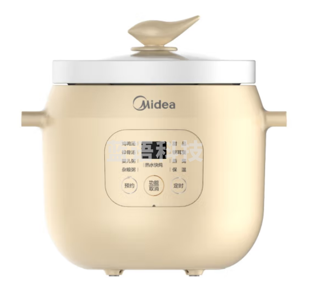 美的DG20E101 电炖锅电炖盅 2L白瓷内胆