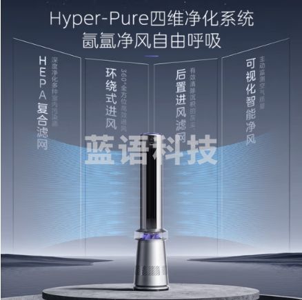 美的（Midea）【璀璨星河】四维净化除菌变频电风扇WiFi可视化除甲醛无叶风扇12档落地轻音双擎动力塔扇FZD10UJR