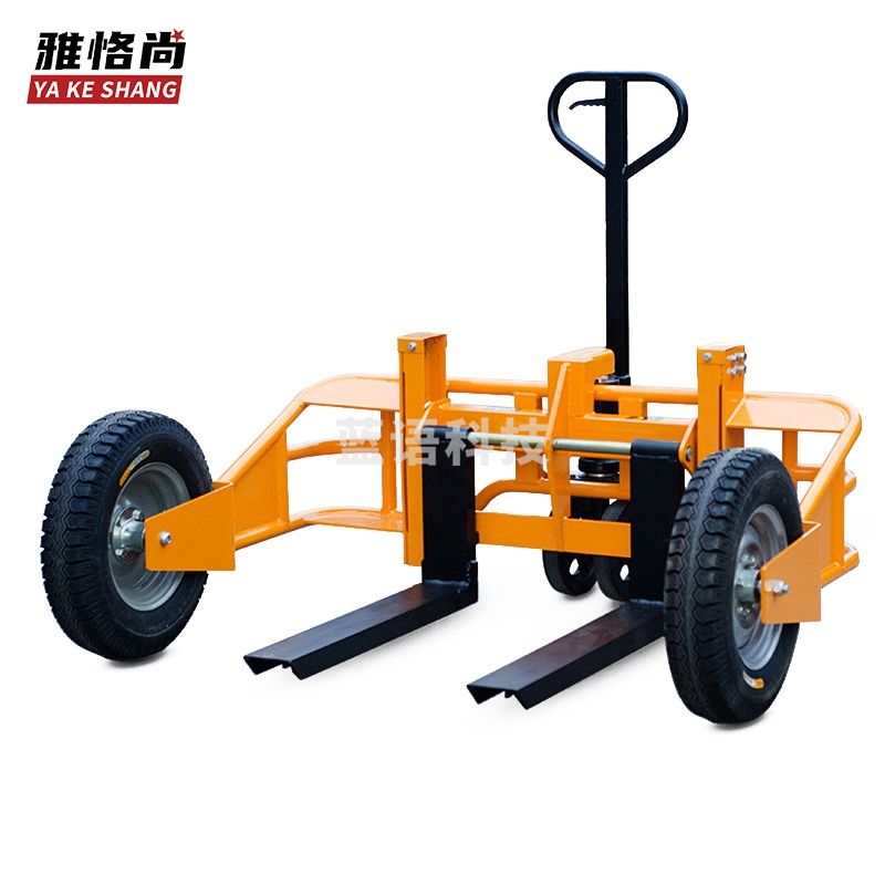 雅恪尚 山地型手动叉车仓科车间手拉越野型托盘车液压搬运车 MK-D125(1.25吨) 教学仪器