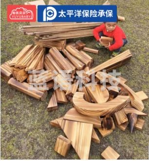 逸风雅致 碳化积木  幼儿园户外大型建构碳化超大块砖块搭建室外炭烧积木玩具680件