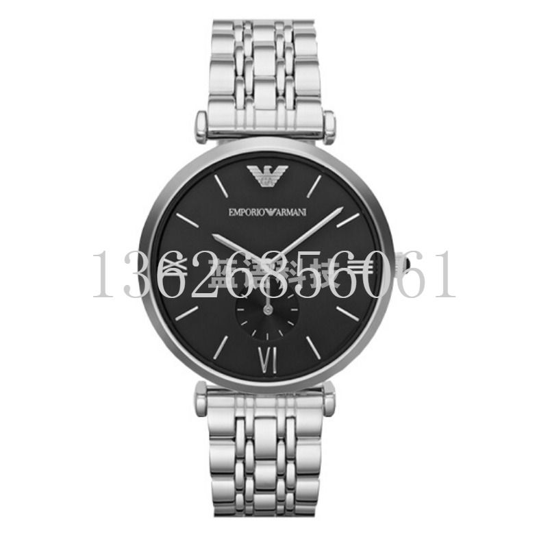 阿玛尼（Emporio Armani)手表 钢制表带商务时尚休闲石英男士腕表 AR1676