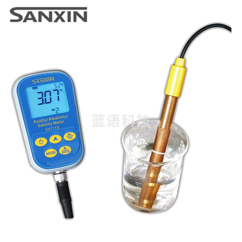 SANXIN Plus 上海三信 酸碱浓度计 便携式实验室酸溶液浓度测定仪器 SX7110 教学仪器