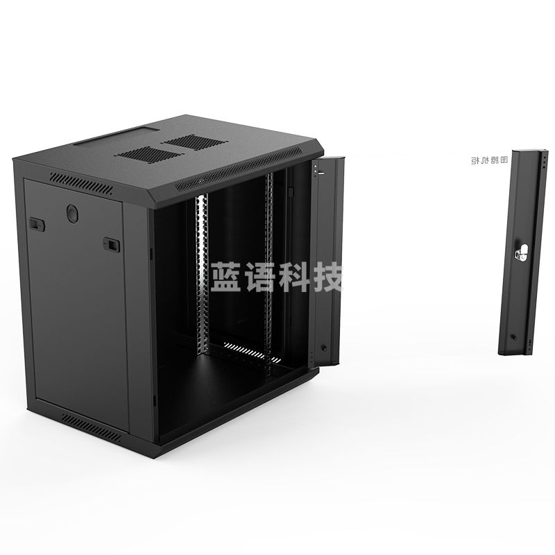 图腾（TOTEN）W26412 挂墙柜 网络机柜 UPS电源机柜 可落地机柜 12U机柜 黑色