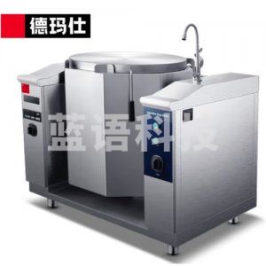 德玛仕 DEMASHI HTES-125D-150 电磁夹层锅 导热锅立式摇摆汤锅 立式 150升 工程款 304不锈钢