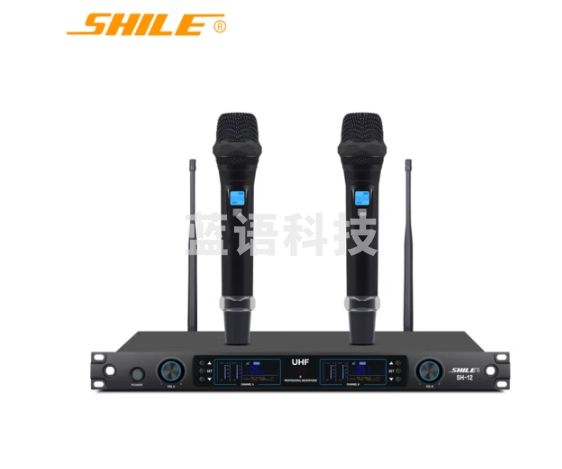 狮乐（SHILE） SH-12一拖二手持话筒无线麦克风 会议家用舞台ktv唱歌无线话筒