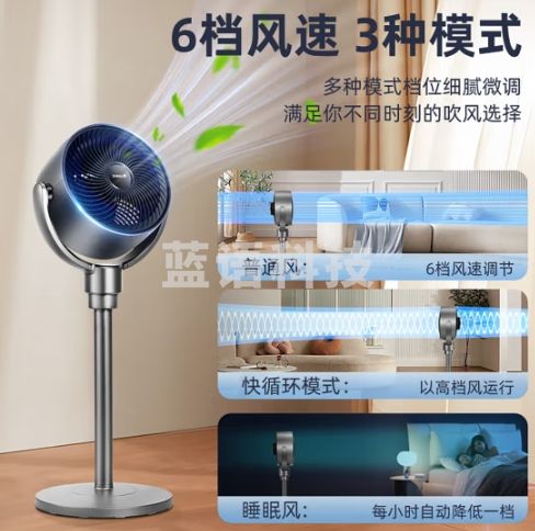 格力（GREE） 空气循环扇直流变频遥控电风扇摇头电扇涡轮换气扇循环对流风扇落地扇 滤网净化空气升级款FXDZ-20X62Bg3