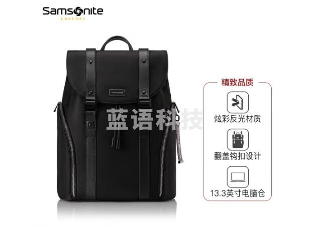 新秀丽（Samsonite）双肩包电脑包13.3英寸男女旅行包LUCIA背包书包 TM7*013黑色