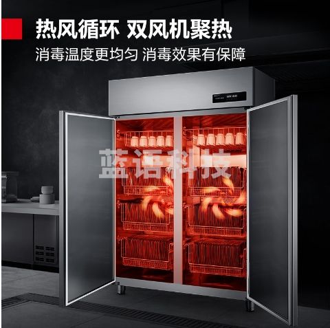 德玛仕（DEMASHI）热风循环高温消毒柜 立式大容量不锈钢双门餐具消毒碗柜 RTD980PD-1