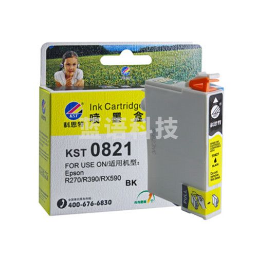 科思特 T0821墨盒 适用爱普生 R270 390 RX590 610 720 黑色