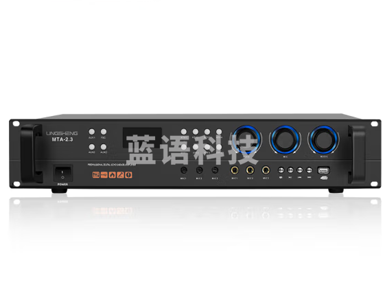 菱声（LINGSHENG）蓝牙专业定阻功放机演出会议室家用卡拉OK带反馈抑制器防啸叫效果器 2*350瓦专业功放机（内置效果器+防啸叫器）