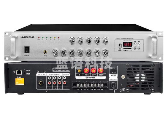 菱声（LINGSHENG） IP网络功放机定压校园公共广播系统远程控制终端解码器智能定时播放消防工程 IP500W