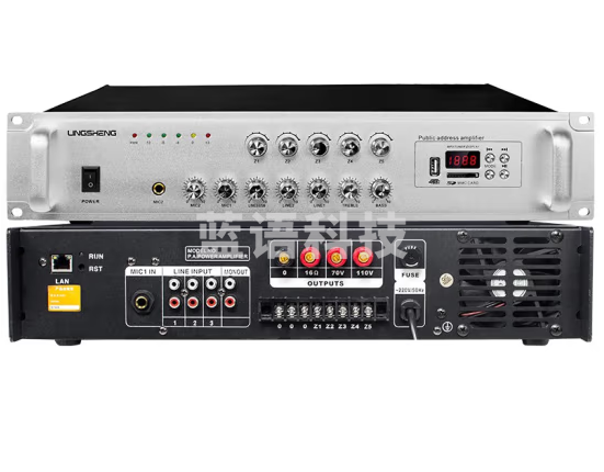 菱声（LINGSHENG） IP网络功放机定压校园公共广播系统远程控制终端解码器智能定时播放消防工程 IP180W