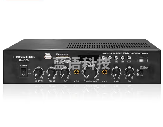 菱声（LINGSHENG） 家庭影院专业蓝牙功放机KTV大功率会议室音响定阻功放 EA-200W功放机