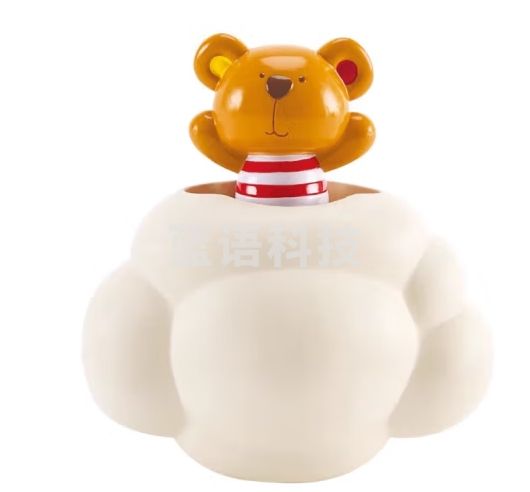 Hape儿童戏水玩具浴室安抚泰迪和朋友们5件套男孩玩具女孩礼物 泰迪洒水云迷藏 E0202