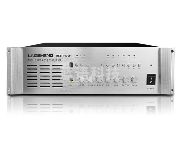 菱声 大功率纯后级定压功放机校园公共广播系统8分区合并式功放机应急广播紧急宣传广播 1000W合并式