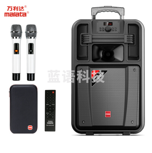 万利达(malata) JJ12  M+9051 户外音响 12英寸广场舞音响 低音炮音箱 蓝牙大功率拉杆音响 播放器无线麦克风  IT.819