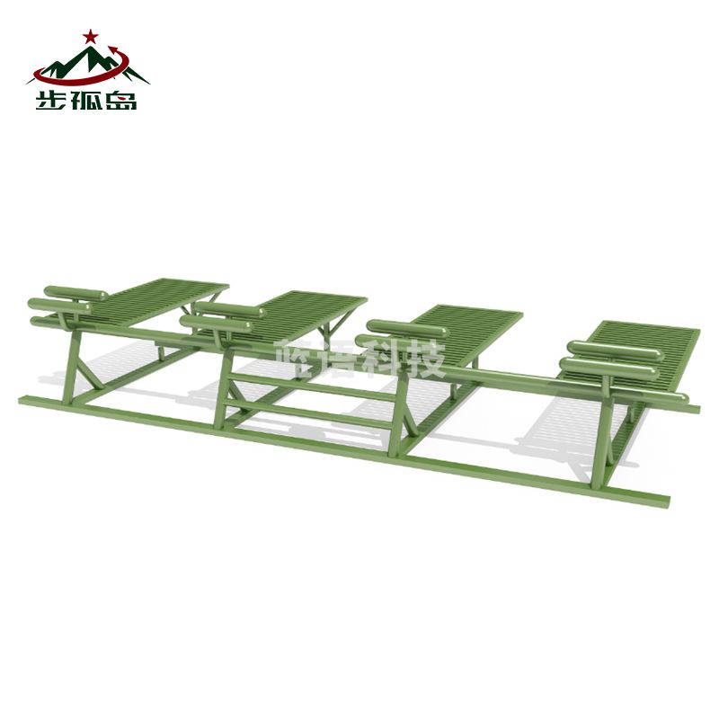 步孤岛 腹肌组合训练器 大型体能训练器材力量组合室外器械 腹肌综合训练器 军绿色