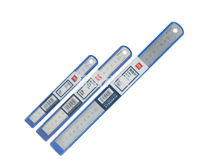 得力钢尺15cm+20cm+30cm套装 8461/8462/8463（套）
