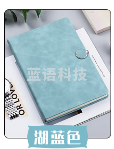 法拉蒙(faramon) 笔记本子简约搭扣记事本文艺精致可爱日记本大学生皮面本复古工作办公用商务定制 浅蓝/1本